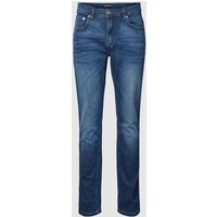 HECHTER PARIS Regular Tapered Fit Jeans im 5-Pocket-Design Modell 'BELFORT' in Dunkelblau, Größe 33/34 von HECHTER PARIS