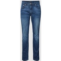 HECHTER PARIS Regular Tapered Fit Jeans im 5-Pocket-Design Modell 'BELFORT' in Dunkelblau, Größe 34/30 von HECHTER PARIS