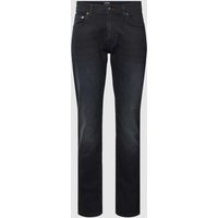 HECHTER PARIS Regular Tapered Fit Jeans im 5-Pocket-Design Modell 'BELFORT' in Marine, Größe 32/30 von HECHTER PARIS