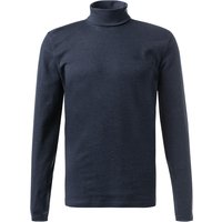 HECHTER PARIS Herren Rollkragenpullover blau Baumwolle unifarben von HECHTER PARIS