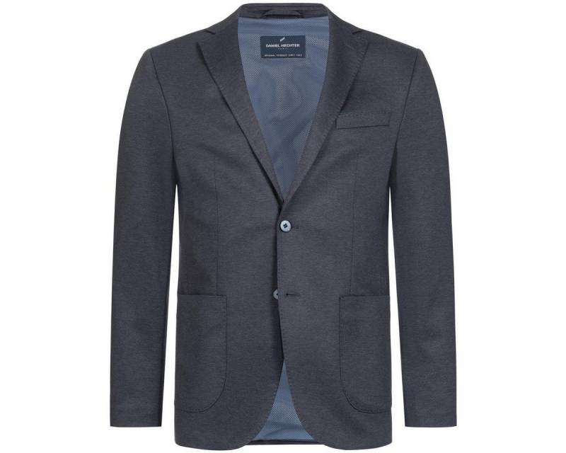 HECHTER PARIS Sakko HECHTER Paris CASUAL Herren Jerseysakko Modern Blau Microdessin von HECHTER PARIS