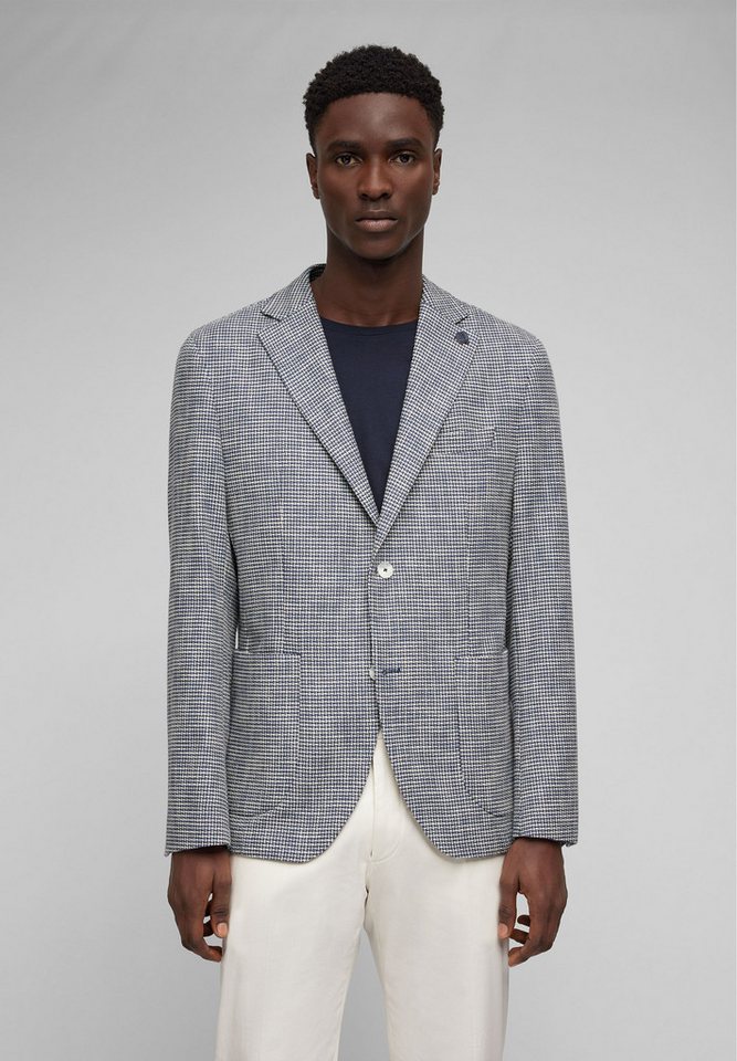 HECHTER PARIS Sakko JACKET MODERN FIT aus recyceltem PES-Material von HECHTER PARIS