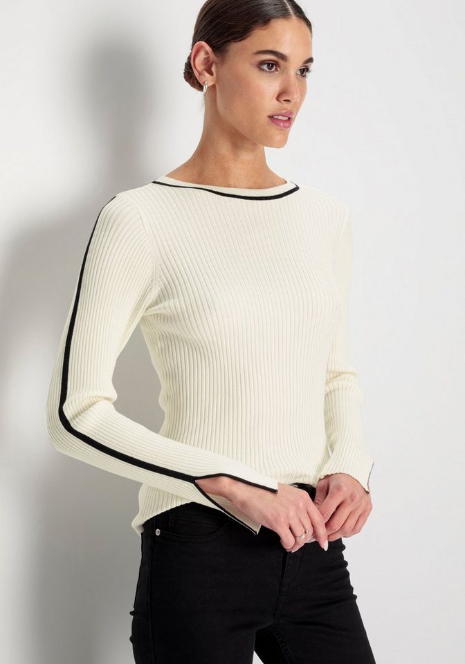 HECHTER PARIS Strickpullover mit Kontrastdetails von HECHTER PARIS
