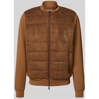 HECHTER PARIS Sweatjacke mit Zweiwege-Reißverschluss in Hellbraun, Größe XXL von HECHTER PARIS