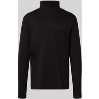 HECHTER PARIS Sweatshirt mit Rollkragen und Logo-Print in Black, Größe XXL von HECHTER PARIS