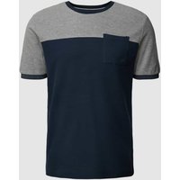 HECHTER PARIS T-Shirt aus Baumwolle im 2-in-1-Look in Marine, Größe S von HECHTER PARIS