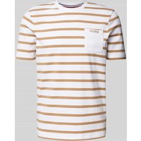 HECHTER PARIS T-Shirt mit Label-Print in Beige, Größe S von HECHTER PARIS