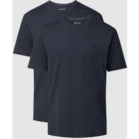 HECHTER PARIS T-Shirt mit Logo-Stitching in Marine, Größe XXL von HECHTER PARIS