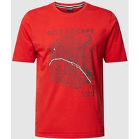 HECHTER PARIS T-Shirt mit Motiv-Print in Rot, Größe M von HECHTER PARIS