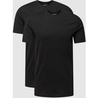 HECHTER PARIS T-Shirt mit V-Ausschnitt in Black, Größe L von HECHTER PARIS