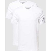 HECHTER PARIS T-Shirt mit V-Ausschnitt in Weiss, Größe XL von HECHTER PARIS