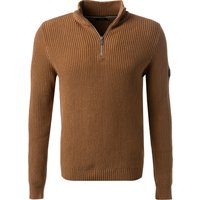HECHTER PARIS Herren Pullover braun unifarben von HECHTER PARIS