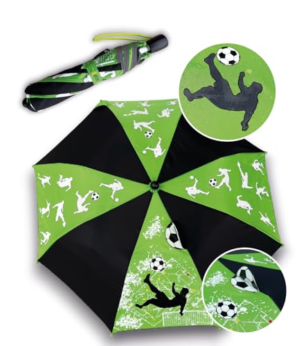 HECKBO 1x Farbwechsel Regenschirm Faltregenschirm Fussball von HECKBO