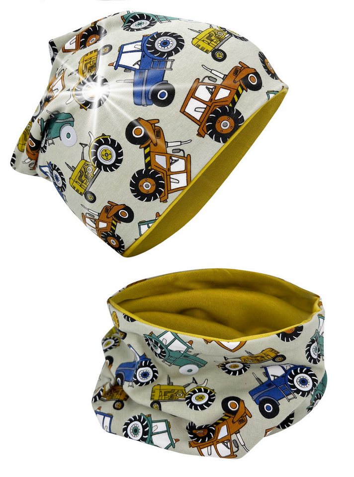 HECKBO Beanie 360° Reflektor Kinder Beanie Mütze & Loop Schal Set von HECKBO