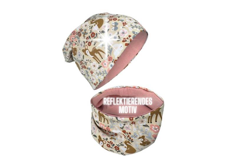 HECKBO Beanie 360° Reflektor Kinder Beanie Mütze & Loop Schal Set von HECKBO