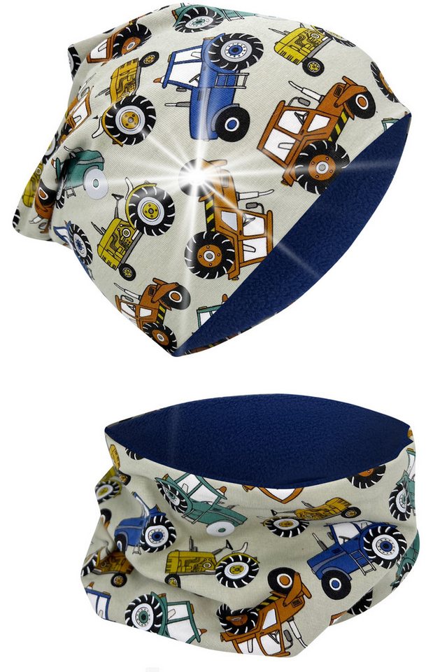 HECKBO Beanie 360° Reflektor Kinder Beanie Mütze & Loop Schal Set von HECKBO