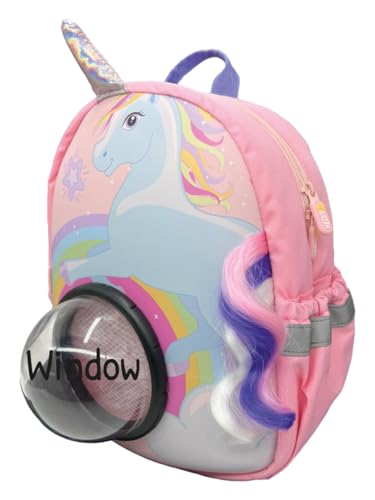 HECKBO Kinder Rucksack mit Einhorn Motiv 3D Horn und Schwanz - Kindergarten, Schule & Freizeit - Jungen Mädchen Tasche, Sportrucksack, Sportbeutel von HECKBO