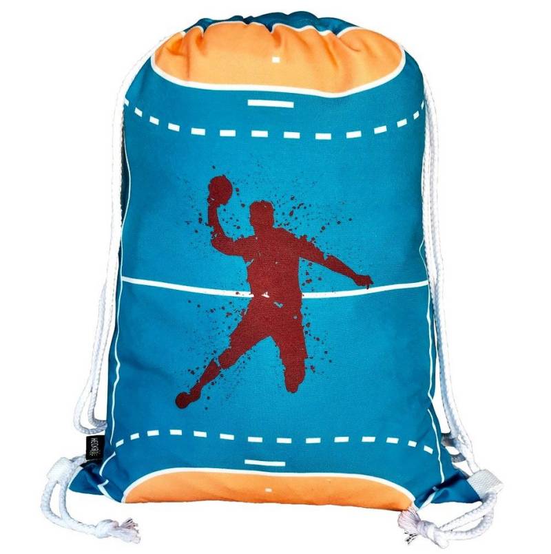 HECKBO Turnbeutel Kinder Handball Turnbeutel - waschmaschinenfest - 40x32cm – geeignet für Kindergarten, Schule, Krippe, Reise, Sport - Rucksack, Tasche, Spieltasche, Sportbeutel, Handballtasche von HECKBO