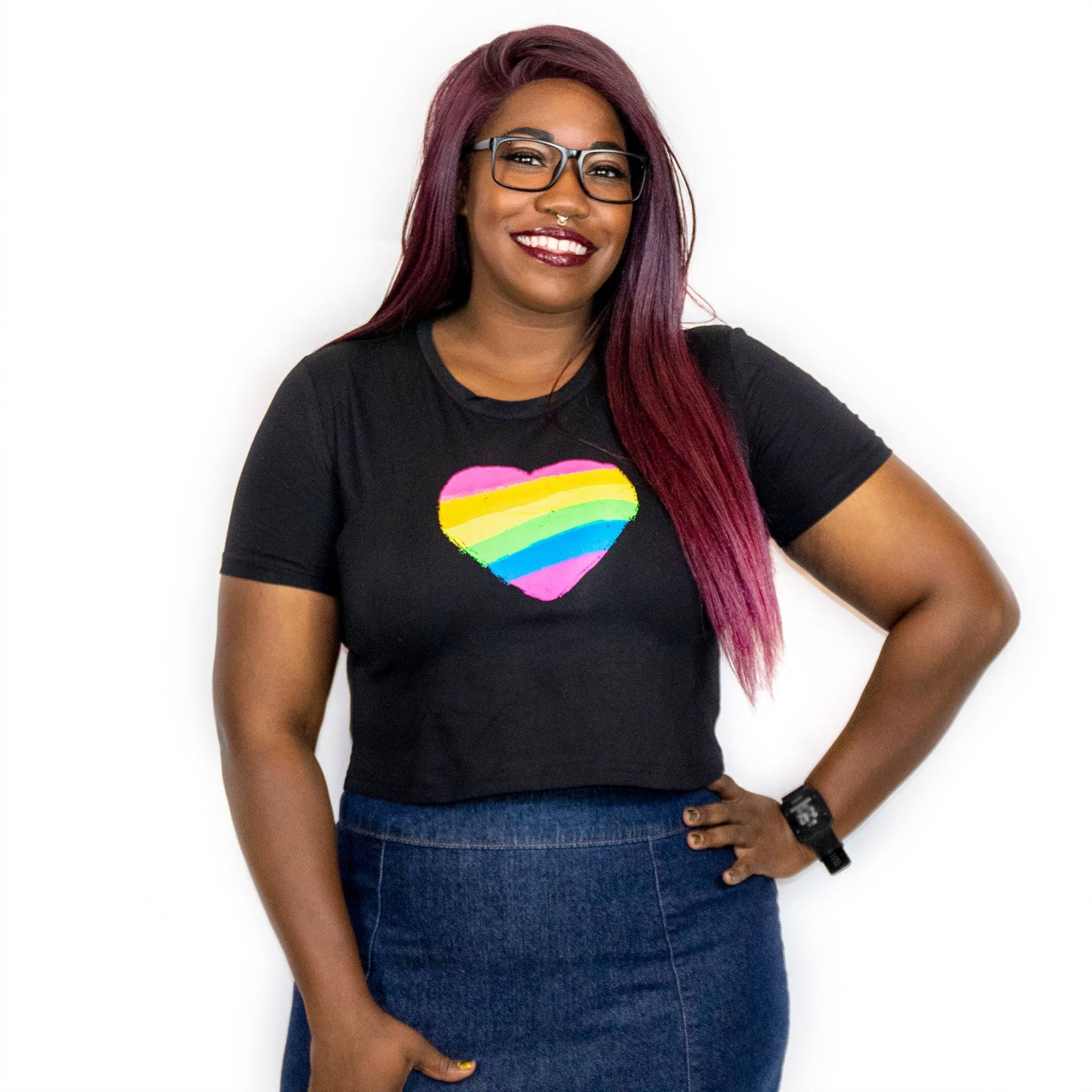 Neon Regenbogen Herz Lgbtq Crop Top - Pride Neon Regenbogen Herz Lgbtq Crop Top - Pride von HEEDTHEHUM