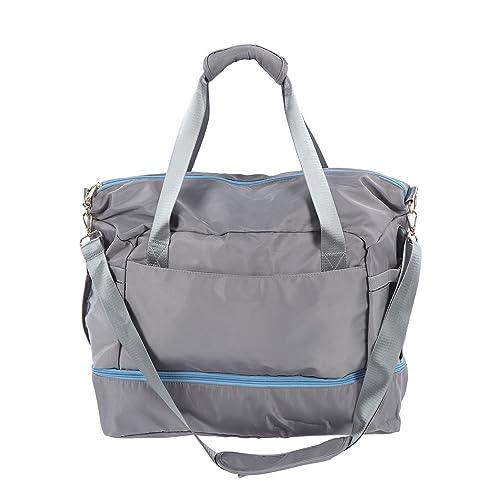 HEEPDD Weekender-Tasche, Große Kapazität, Polyester, Separates Fach, Damen-Sporttasche für Reisen (Grau) von HEEPDD