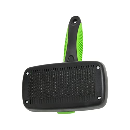 Tierhaarausfallbürste Ergonomische Massagefunktion Selbstreinigende Haustierbürste ABS Selbstreinigender Knopf Langlebig für Hunde von HEEPDD