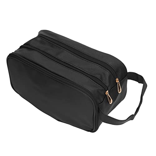 Tragbare Make-up-Tasche, Reise-Kosmetiktasche, Vielseitig, Wasserdicht, Kunstleder, Einfache Reinigung, für Damen und Outdoor (Schwarz) von HEEPDD