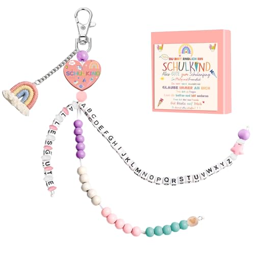 HEEYA Rechenkette 1. klasse Mädchen Rosa Rechenkette Einschulung Geschenk Mathe Lernen Rechnen Schultüte Füllung Schulanfang Schulkind Schuleinführung Glücksbringer von HEEYA