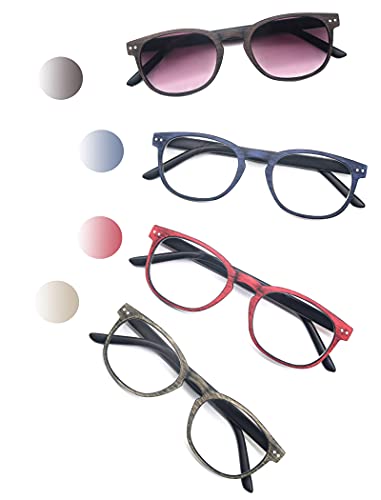 HEEYYOK 4 Pack Lesebrille Herren/Damen,Leichte Lesebrille,Gut verarbeitet,Brillen mit Softetui HEEYYOK 4 Pack Lesebrille Herren/Damen,Leichte Lesebrille,Gut verarbeitet,Brillen mit Softetui von HEEYYOK