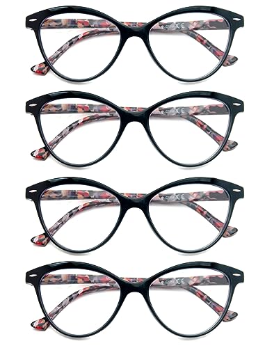 HEEYYOK Lesebrille Damen Blumen/Blumenmuster Katzenauge Lesebrillen +3.25 Bequeme Bunte Leichte Fassung HEEYYOK Lesebrille Damen Blumen/Blumenmuster Katzenauge Lesebrillen +3.25 Bequeme Bunte Leichte Fassung von HEEYYOK