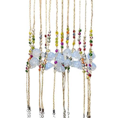 HEEZOU Elegantes Armband Modische Blumenanhänger Armband Armreifen Handgefertigtes Gewebte Schnur Auffällige Handgelenk Dekore von HEEZOU
