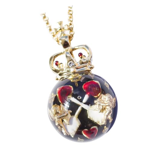 HEEZOU Modeharz Anhänger Halskette Schlüsselbein Kette Design Einstellbare Länge Legierung Kette Literary Retro Charm Hals Schmuck Künstlerischer Schmuck Für Tägliche Kleidung von HEEZOU