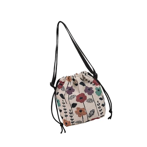 HEEZOU Retro Gedruckte Übergroße Umhängetasche Modische Lässige Canvas Geldbörse Geräumiger Innenraum Mehrzweck Täglich Verwenden Sie Mehrzweck Retro Tasche von HEEZOU