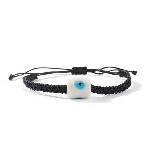 HEEZOU Trommelförmige Augenglasperlen Verstellbares Armband Baumwollkabel Handgefertigtes Schmuck Für Frauen Summers Einzigartig von HEEZOU