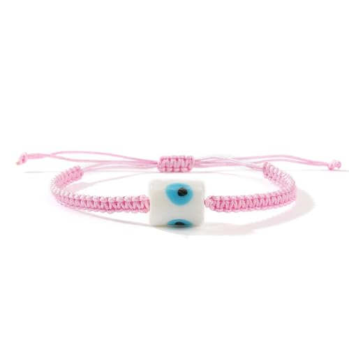 HEEZOU Trommelförmige Augenglasperlen Verstellbares Armband Baumwollkabel Handgefertigtes Schmuck Für Frauen Summers Einzigartig von HEEZOU