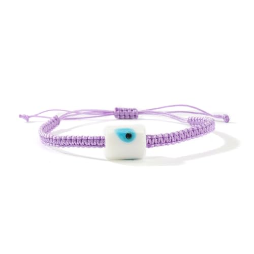 HEEZOU Trommelförmige Augenglasperlen Verstellbares Armband Baumwollkabel Handgefertigtes Schmuck Für Frauen Summers Einzigartig von HEEZOU