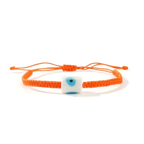 HEEZOU Trommelförmige Augenglasperlen Verstellbares Armband Baumwollkabel Handgefertigtes Schmuck Für Frauen Summers Einzigartig HEEZOU Trommelförmige Augenglasperlen Verstellbares Armband Baumwollkabel Handgefertigtes Schmuck Für Frauen Summers Einzigartig von HEEZOU