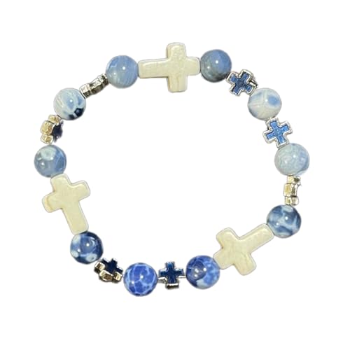 HEEZOU Vintage Armband Rosenkranzperlen Armbänder Stapelbare Perlenarmbänder Für Frauen Mann Perlen Freundschaftsarmbänder von HEEZOU