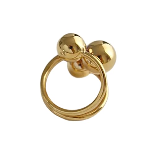 HEEZOU Zeitgenössische Weltraum Themenverstellbare Ringe Robuste Kupfergestaltete Frauen Accessoire Geschenkideen Trendige Kupferstapelringe von HEEZOU