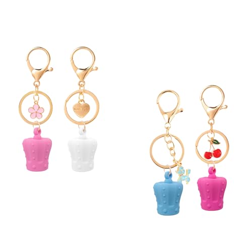 Haltbarkeit Silicon Chapsticks Abnehmbarer Clip Auf Lip Gloss Schlüsselbund Für Wanderbackzubehör Freitags Lippenbalsamzubehör von HEEZOU