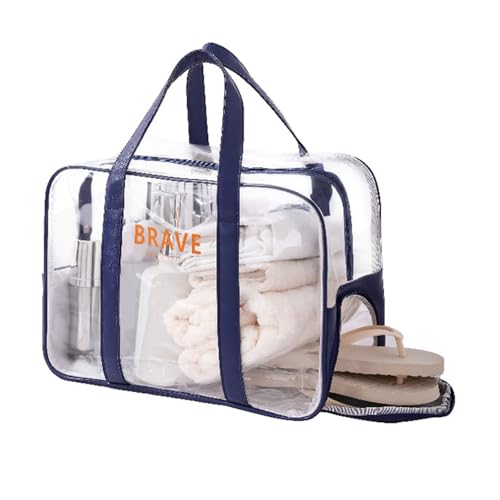 Kosmetischer Beutel Wasserresistentes Toilettenbeutel Reisen Make Up Beutel Fitness Schwimmbeutel Klarer Strandtasche Für Frauen Und Mädchen von HEEZOU