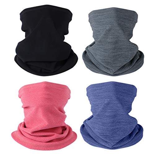 4 Stück Winter Loop Schal für Herren & Damen,Weichem Fleece Schlauchschal Winddicht Halstuch Halswärmer für Outdoor Skifahren motorrad Radfahren. von HEGCOIIE