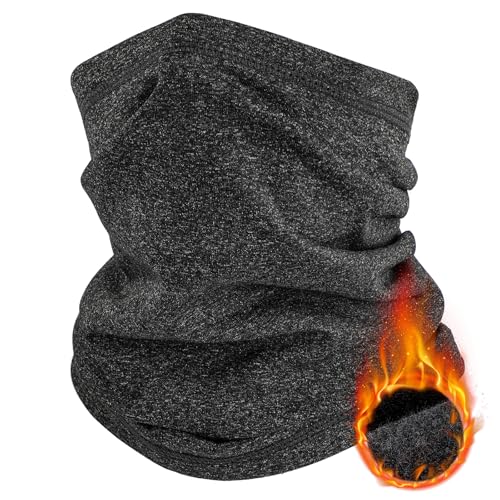 HEGGCOOE Winter Schlauchschal Herren und Damen,Multifunktionstuch Winddicht Warm Loop Schal Halswärmer Halstuch Ski Maske für Outdoor Skifahren Motorrad Laufen Radfahren Fahrrad (Grau) von HEGGCOOE