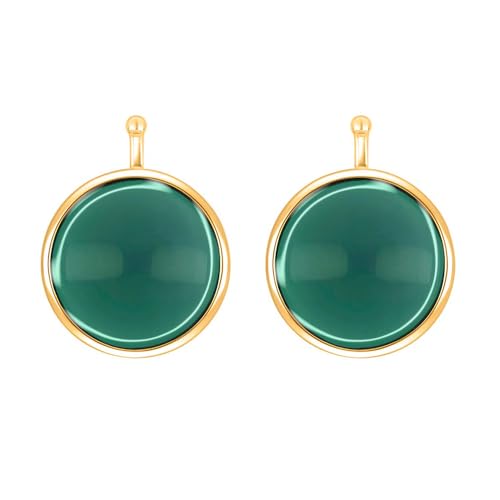 HEIDE HEINZENDORFF Einhängerpaar Cabochon, Smaragd, 13 mm, silber rhodiniert von HEIDE HEINZENDORFF