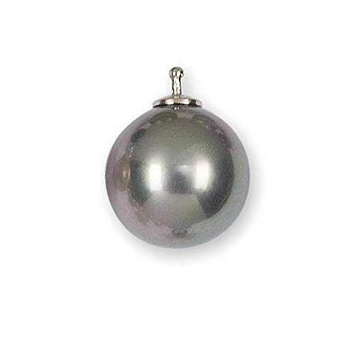 HEIDE HEINZENDORFF Einhängerpaar Perlkugel Grau Big, Silber von HEIDE HEINZENDORFF