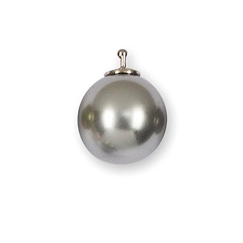 HEIDE HEINZENDORFF Einhängerpaar Perlkugel Grau Medium, Gold von HEIDE HEINZENDORFF