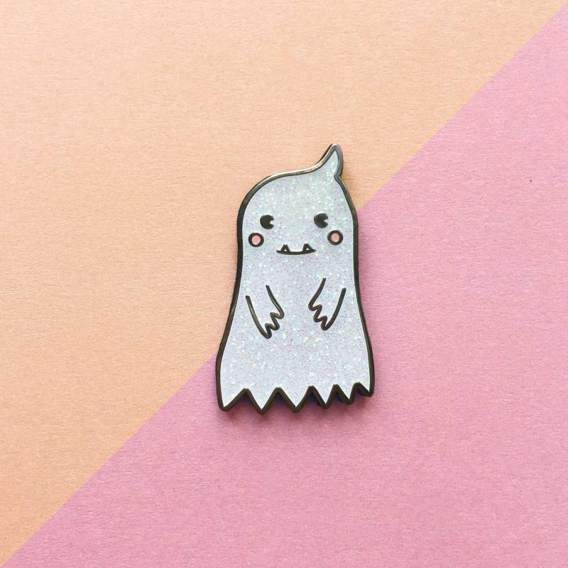 Glitter Geist "Ghosty' Hart -Emaille Pin Glitter Geist "Ghosty' Hart -Emaille Pin von HEIMARBEIT
