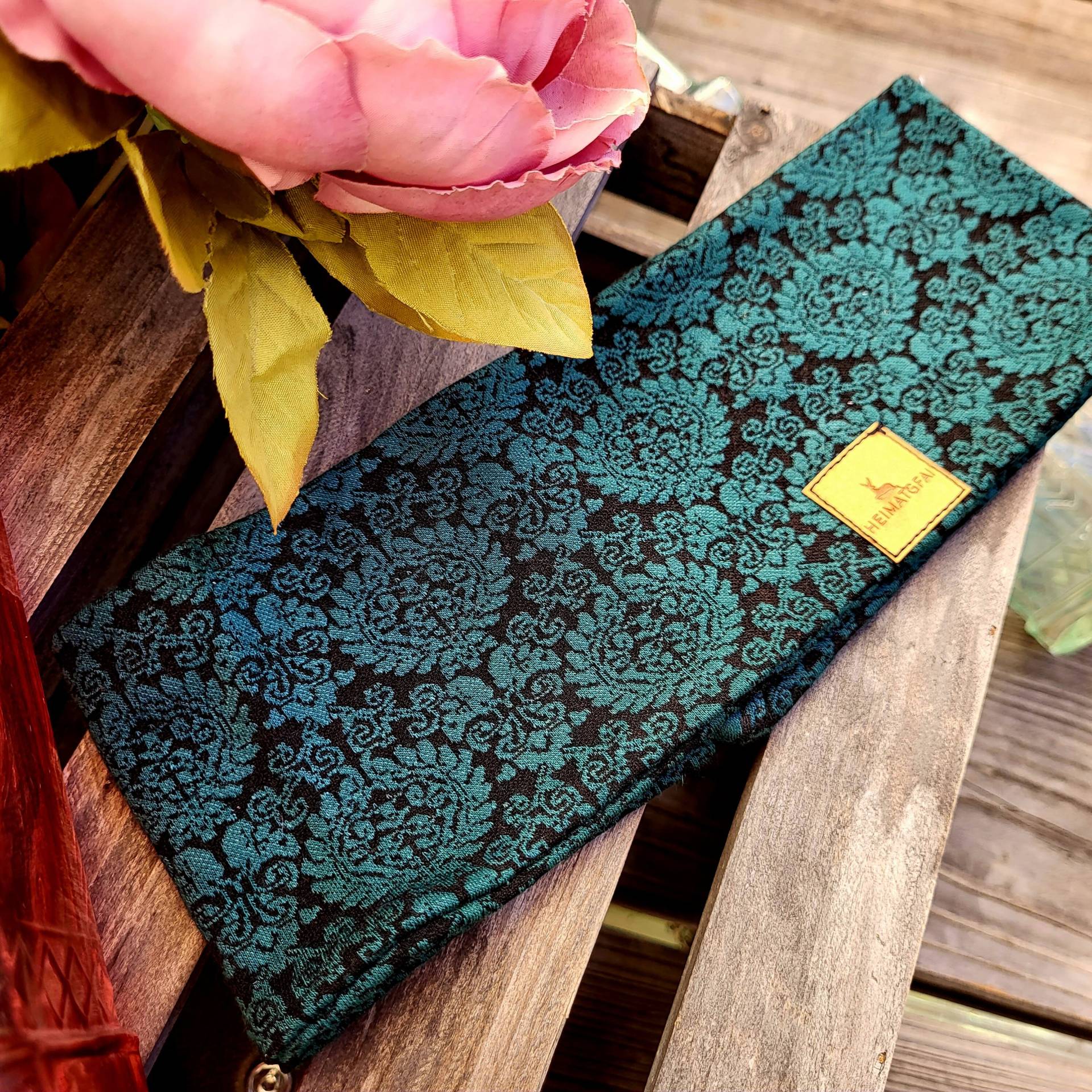 Stirnband Struktur Schwarz Grün Haarband Haarreif Outdoorband Knotenstirnband Jacquard Stoff Bergstirnband Outdoor Berge Warm von HEIMATGFAI