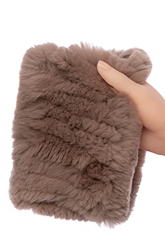 Echt pelz Stirnband Damen Weather Rex Kaninchen fell Halsschlaufenwärmer Flauschige von HEIZZI