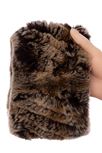 HEIZZI Echt pelz Stirnband Damen Weather Rex Kaninchen fell Halsschlaufenwärmer Flauschige von HEIZZI