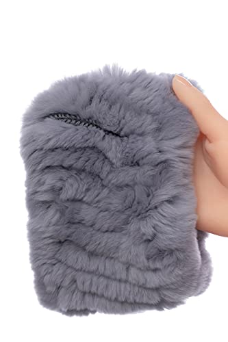HEIZZI Echt pelz Stirnband Damen Weather Rex Kaninchen fell Halsschlaufenwärmer Flauschige von HEIZZI